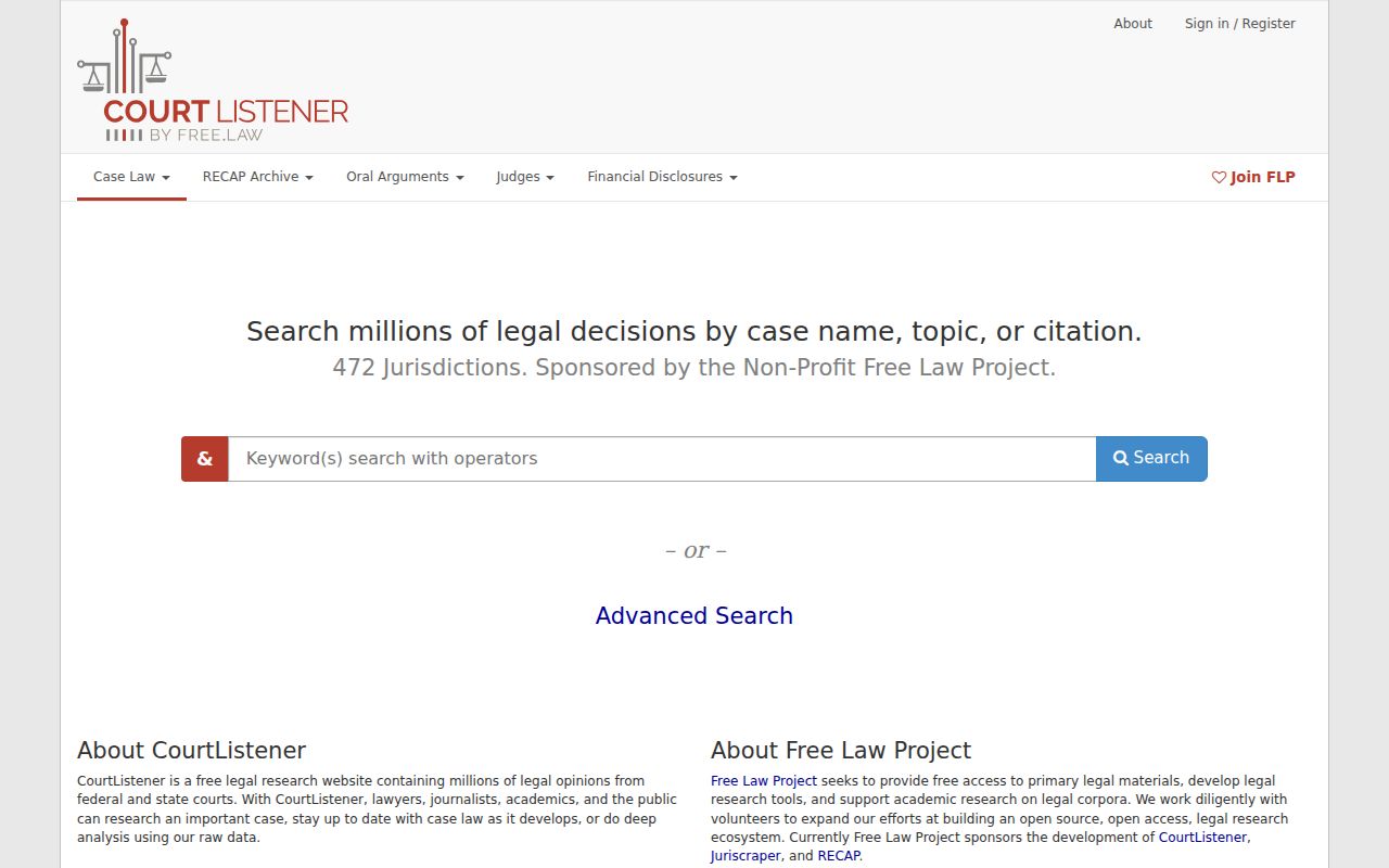 Kalamazoo County case search federal CourtListener RECAP search screen