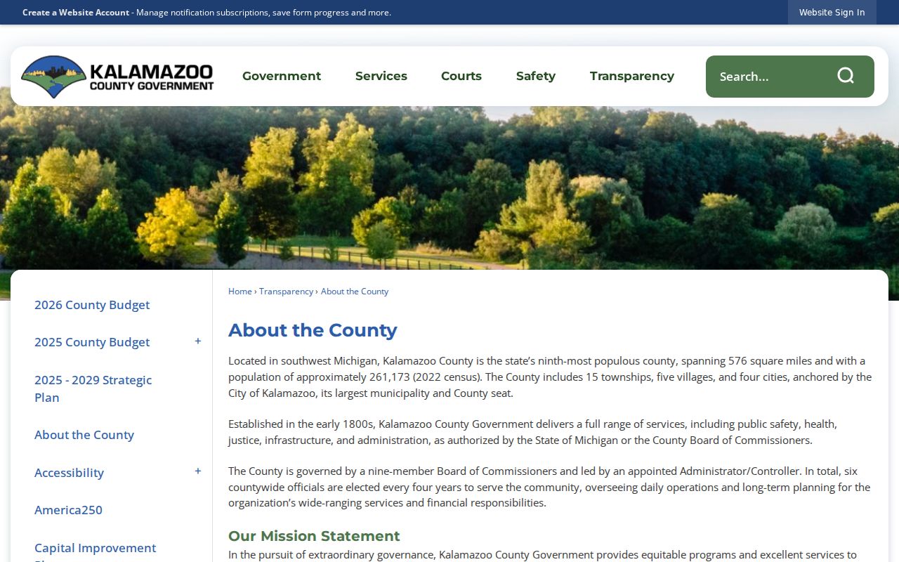 Kalamazoo County court docket county profile and city information