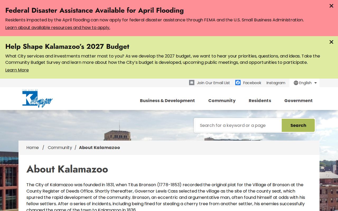 Kalamazoo court docket city records context at City Hall