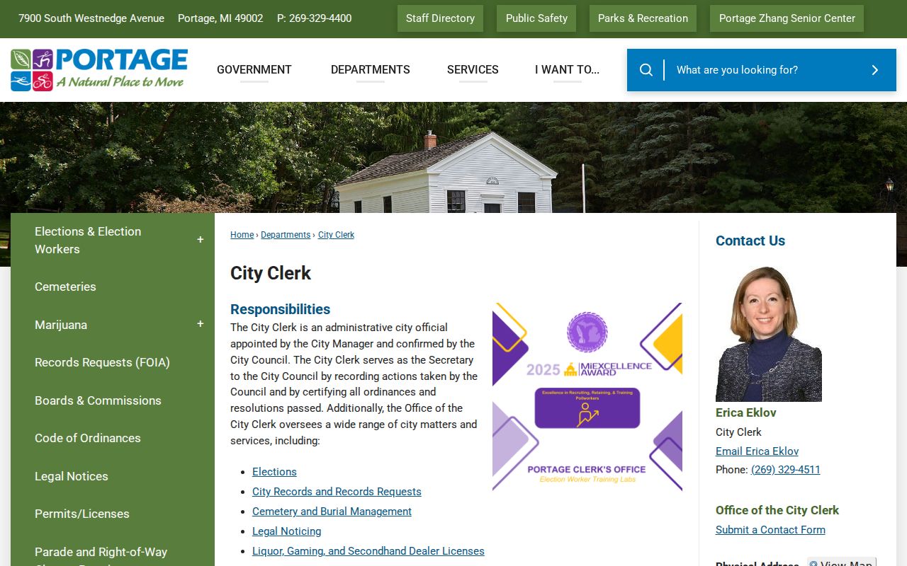 Portage court docket distinction between City Clerk and county court records